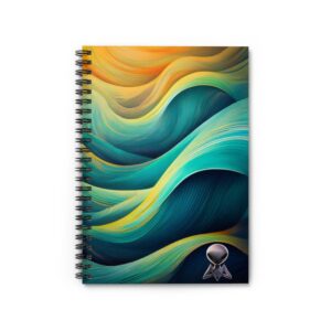 Abstract Wave Art Alien Spiral Notebook