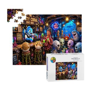 Dive Bar - Wooden Jigsaw Puzzles 500 pcs - by Mischievous Aliens