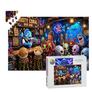 Dive Bar - Wooden Jigsaw Puzzles 1000 pcs - by Mischievous Aliens